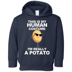 Funny Potato This Is My Human Costume  Toddler Hoodie