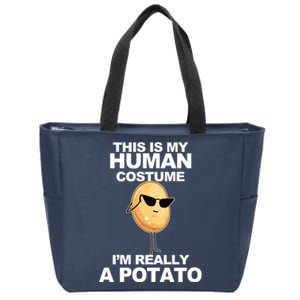 Funny Potato This Is My Human Costume  Zip Tote Bag