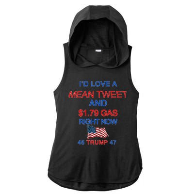 Funny Pro Trump Supporter I'd Love A Mean Tweet Gas Prices Ladies PosiCharge Tri-Blend Wicking Draft Hoodie Tank