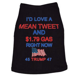 Funny Pro Trump Supporter I'd Love A Mean Tweet Gas Prices Doggie Tank