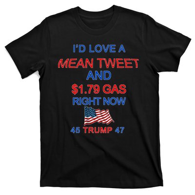 Funny Pro Trump Supporter I'd Love A Mean Tweet Gas Prices T-Shirt