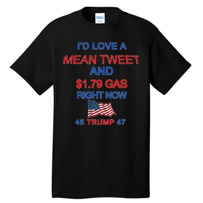 Funny Pro Trump Supporter I'd Love A Mean Tweet Gas Prices Tall T-Shirt