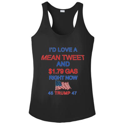 Funny Pro Trump Supporter I'd Love A Mean Tweet Gas Prices Ladies PosiCharge Competitor Racerback Tank