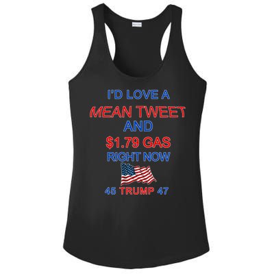 Funny Pro Trump Supporter I'd Love A Mean Tweet Gas Prices Ladies PosiCharge Competitor Racerback Tank