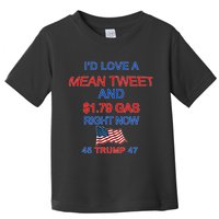 Funny Pro Trump Supporter I'd Love A Mean Tweet Gas Prices Toddler T-Shirt