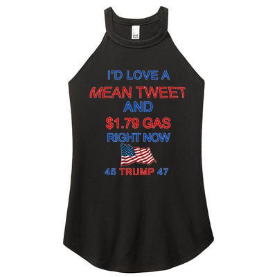 Funny Pro Trump Supporter I'd Love A Mean Tweet Gas Prices Women's Perfect Tri Rocker Tank