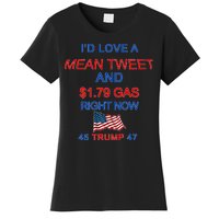 Funny Pro Trump Supporter I'd Love A Mean Tweet Gas Prices Women's T-Shirt