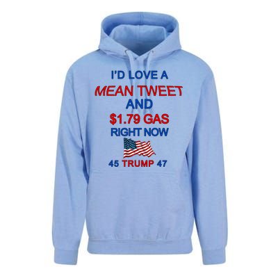 Funny Pro Trump Supporter I'd Love A Mean Tweet Gas Prices Unisex Surf Hoodie