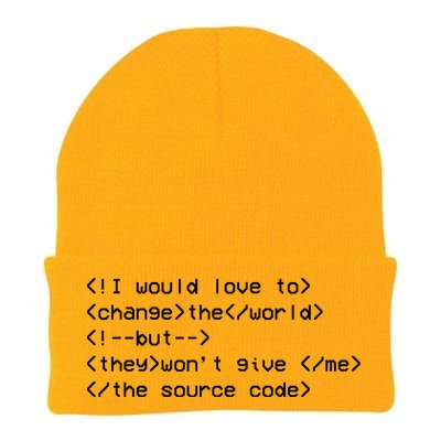 Funny Programmer Change The World Knit Cap Winter Beanie