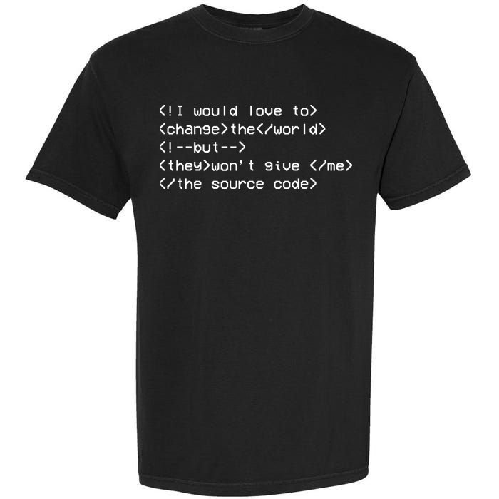 Funny Programmer Change The World Garment-Dyed Heavyweight T-Shirt