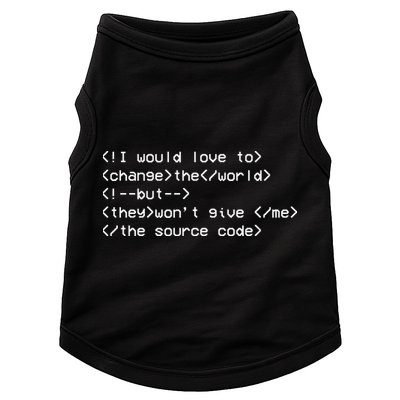 Funny Programmer Change The World Doggie Tank