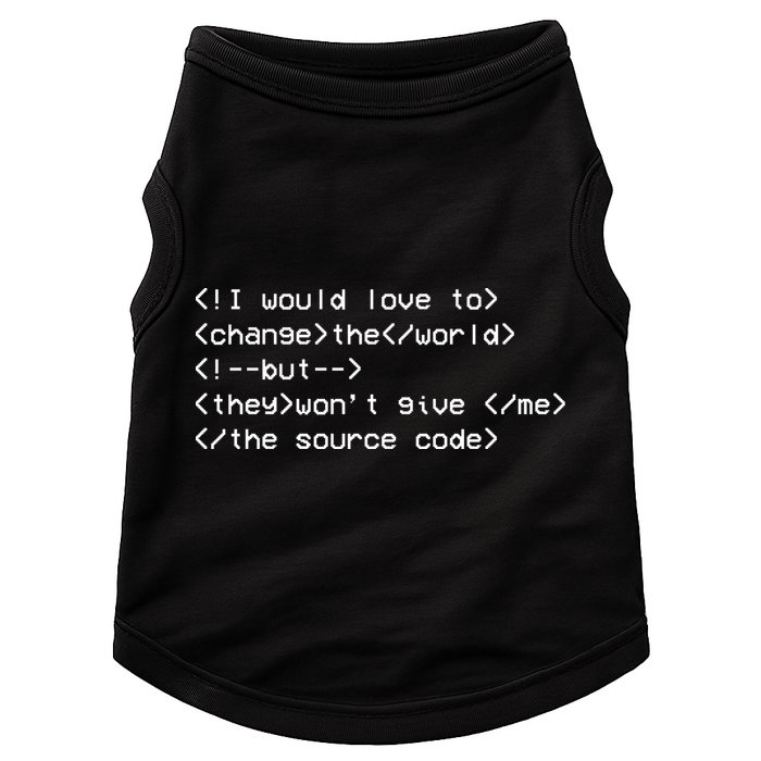 Funny Programmer Change The World Doggie Tank