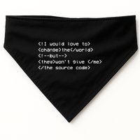 Funny Programmer Change The World USA-Made Doggie Bandana