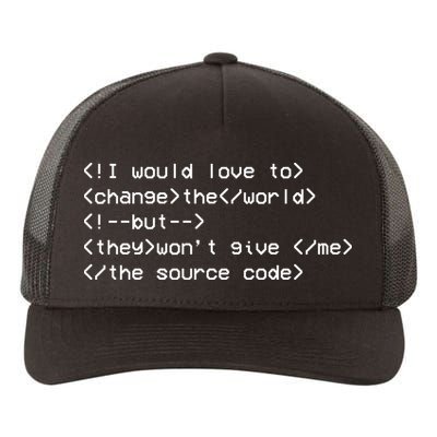 Funny Programmer Change The World Yupoong Adult 5-Panel Trucker Hat