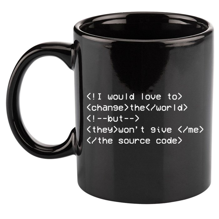 Funny Programmer Change The World 11oz C Handle Ceramic Mug