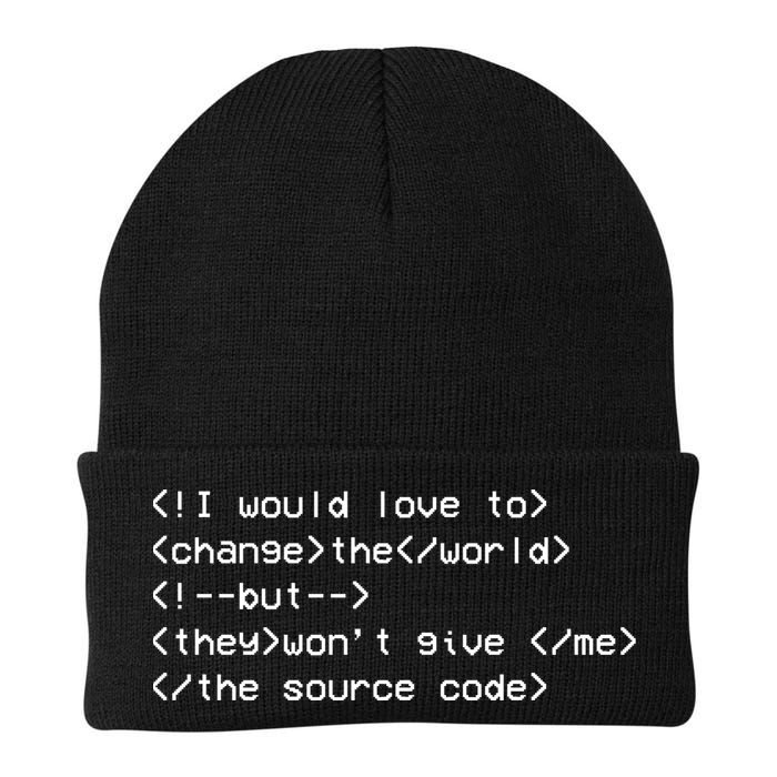 Funny Programmer Change The World Knit Cap Winter Beanie