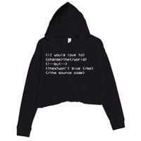 Funny Programmer Change The World Crop Fleece Hoodie
