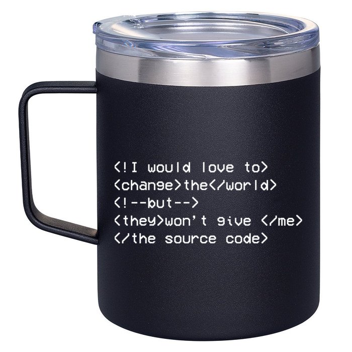 Funny Programmer Change The World 12oz Stainless Steel Coffee Mug