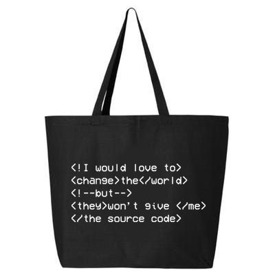 Funny Programmer Change The World 25L Jumbo Tote