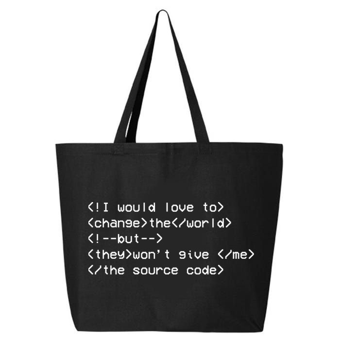 Funny Programmer Change The World 25L Jumbo Tote