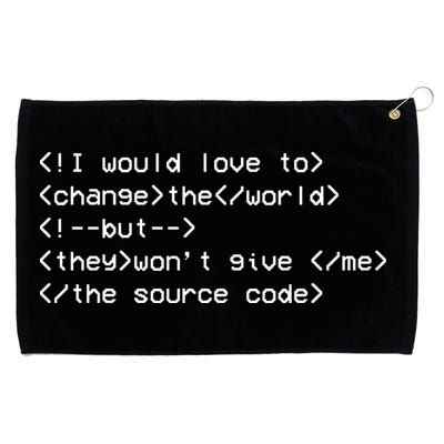 Funny Programmer Change The World Grommeted Golf Towel