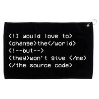 Funny Programmer Change The World Grommeted Golf Towel