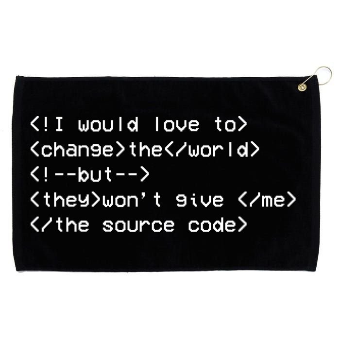 Funny Programmer Change The World Grommeted Golf Towel