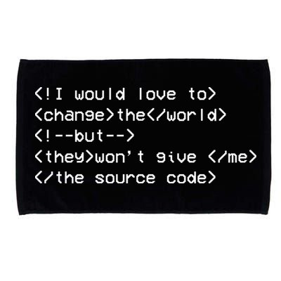 Funny Programmer Change The World Microfiber Hand Towel