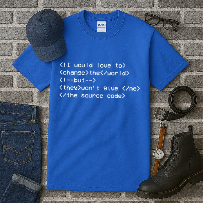 Funny Programmer Change The World Tall T-Shirt