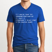Funny Programmer Change The World V-Neck T-Shirt