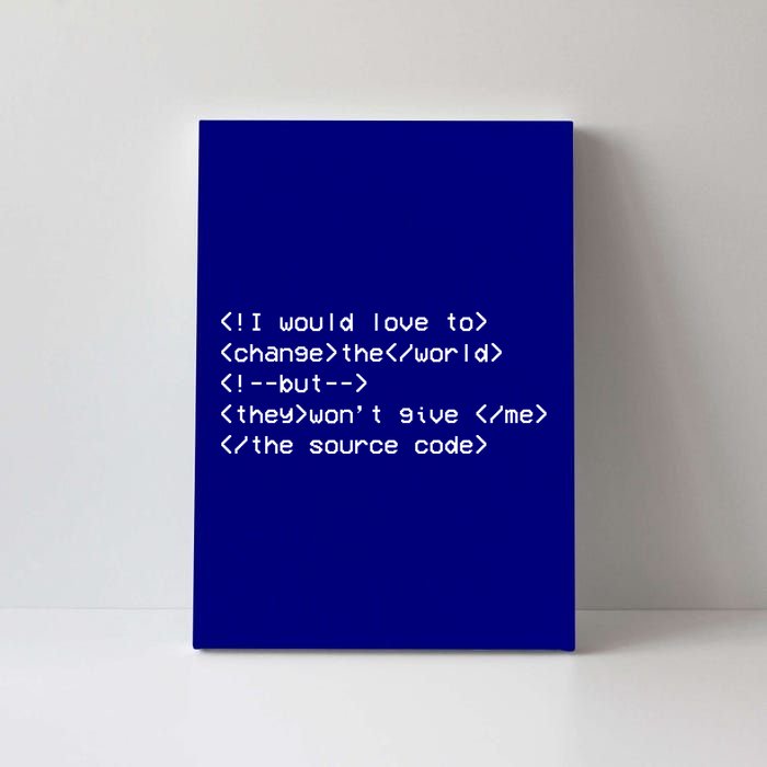 Funny Programmer Change The World Canvas