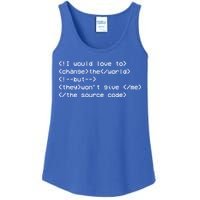 Funny Programmer Change The World Ladies Essential Tank