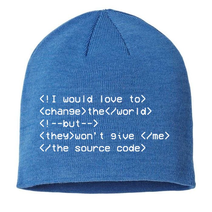 Funny Programmer Change The World Sustainable Beanie