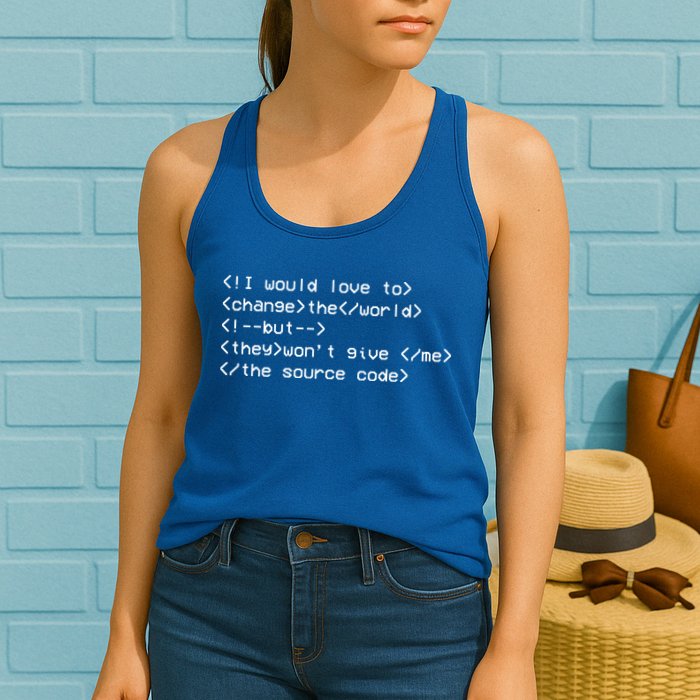 Funny Programmer Change The World Womens Tank Top