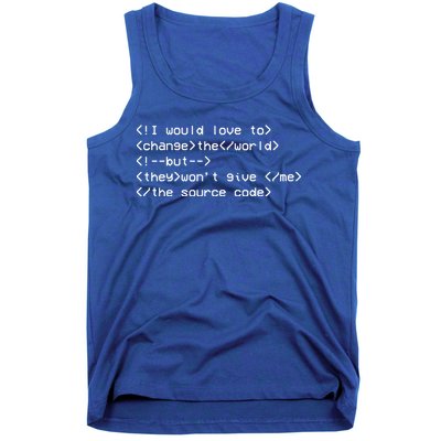 Funny Programmer Change The World Tank Top