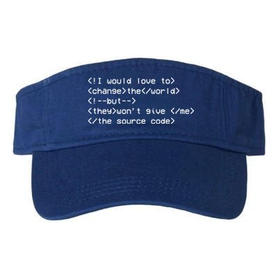 Funny Programmer Change The World Valucap Bio-Washed Visor