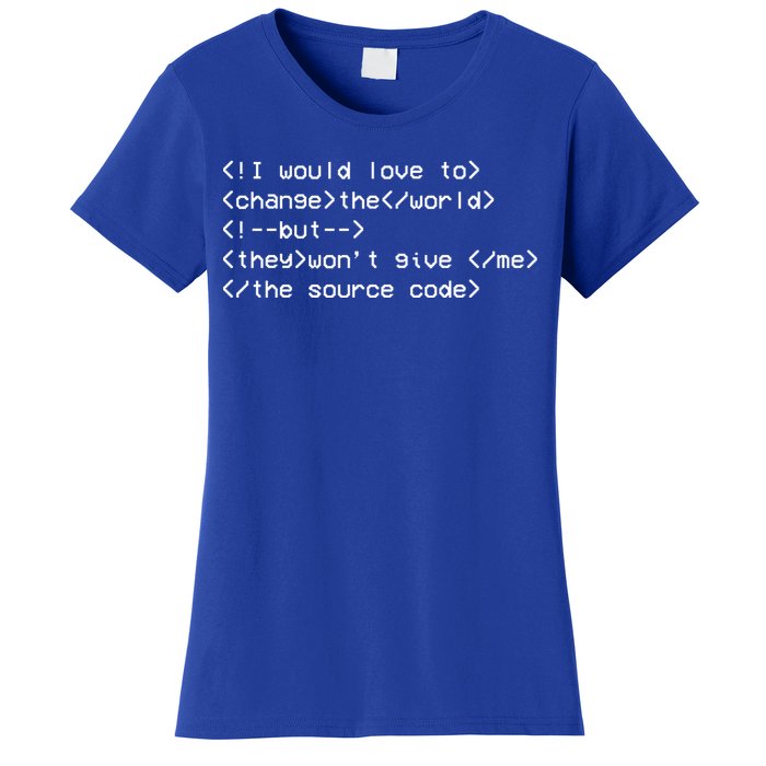 Funny Programmer Change The World Women's T-Shirt