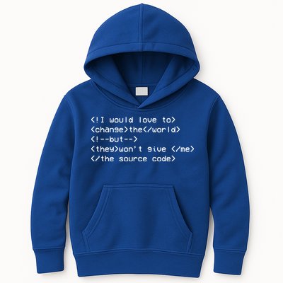 Funny Programmer Change The World Kids Hoodie