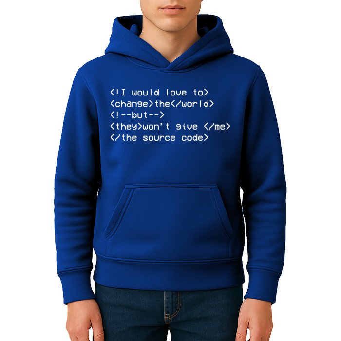 Funny Programmer Change The World Kids Hoodie