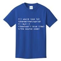Funny Programmer Change The World Kids T-Shirt