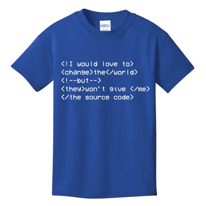 Funny Programmer Change The World Kids T-Shirt