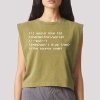 Funny Programmer Change The World Garment-Dyed Women's Muscle Tee