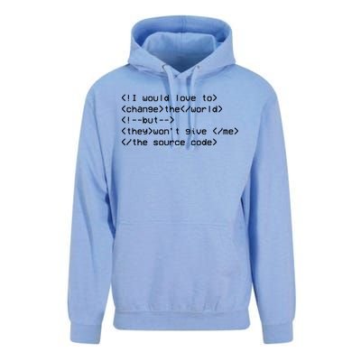 Funny Programmer Change The World Unisex Surf Hoodie