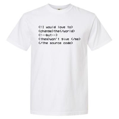 Funny Programmer Change The World Garment-Dyed Heavyweight T-Shirt