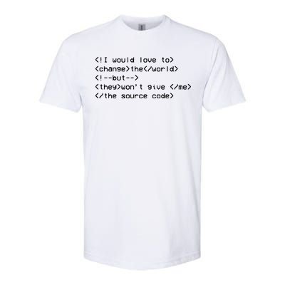 Funny Programmer Change The World Softstyle CVC T-Shirt