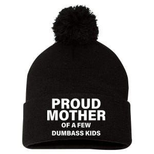 Funny Proud Mother Pom Pom 12in Knit Beanie