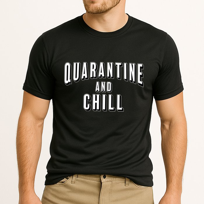 Funny Quarantine And Chill  Cooling Performance Crew T-Shirt