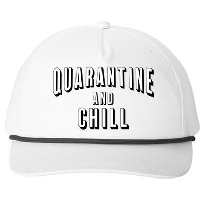 Funny Quarantine And Chill  Snapback Five-Panel Rope Hat