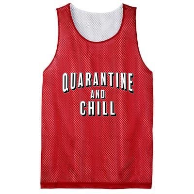 Funny Quarantine And Chill  Mesh Reversible Basketball Jersey Tank