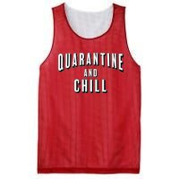 Funny Quarantine And Chill  Mesh Reversible Basketball Jersey Tank